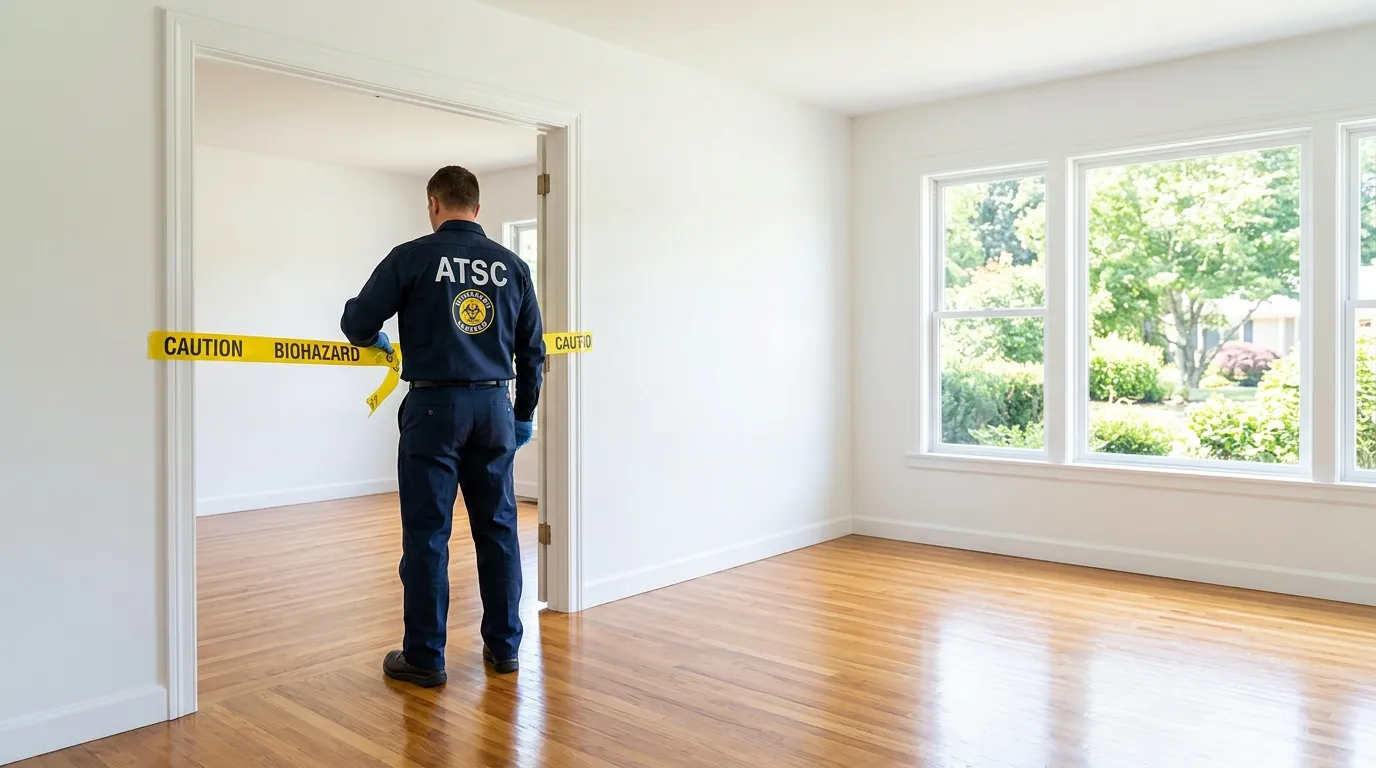 Certified biohazard cleanup crew performing Trauma Scene Cleanup in Sawtelle